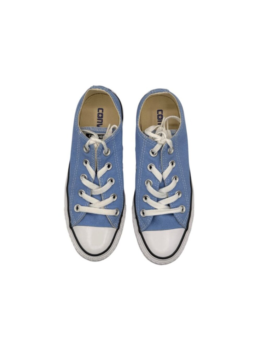 Converse All Star Low Top Lace Up Canvas Pioneer Blue Sneakers (5) - Picture 3 of 15